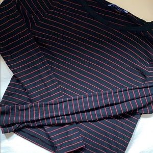 Crop top striped fitted with stretch